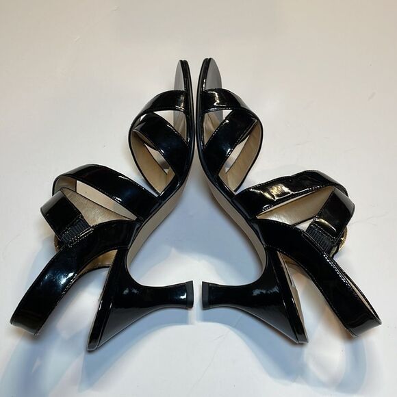 Calico woman’s black patent leather heeled sandals. Size 7.5 - Picture 7 of 10